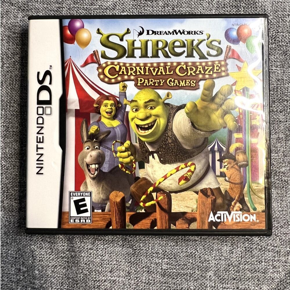 NINTENDO DS - DreamWorks Shrek's Carnival Craze Party Games - TESTED
